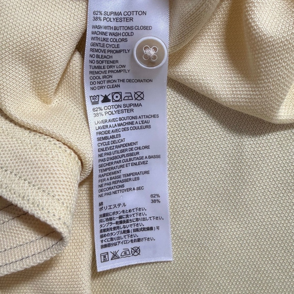 Tommy Bahama Polo Shirt Mens 3XL Yellow Excellent Supima Cotton Marlin Logo - Picture 10 of 12